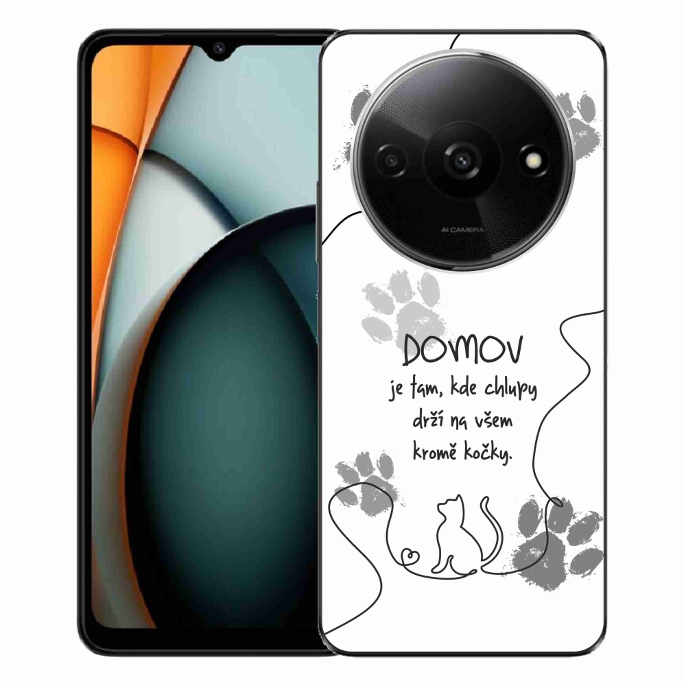 Gélový kryt mmCase na Xiaomi Redmi A3 - mačacie motív biele pozadie