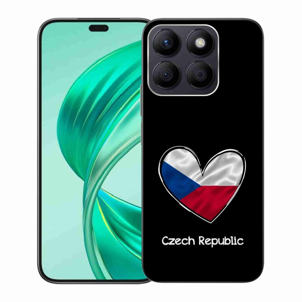 Gélový kryt mmCase na Honor X8b - vlajka srdca čierne pozadie