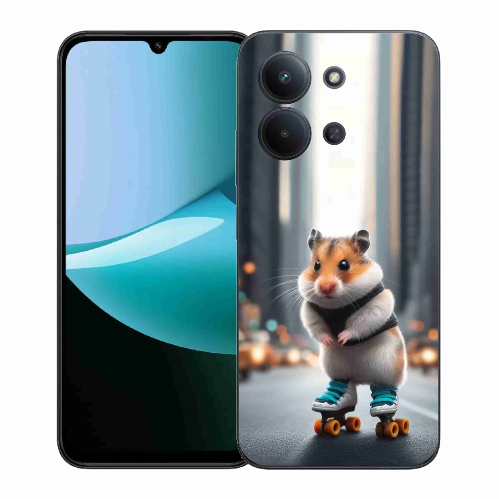 Gélový kryt mmCase na Xiaomi Redmi 15C 4G (171mm)/Poco C85 4G (171mm) - škrečok na korčuliach