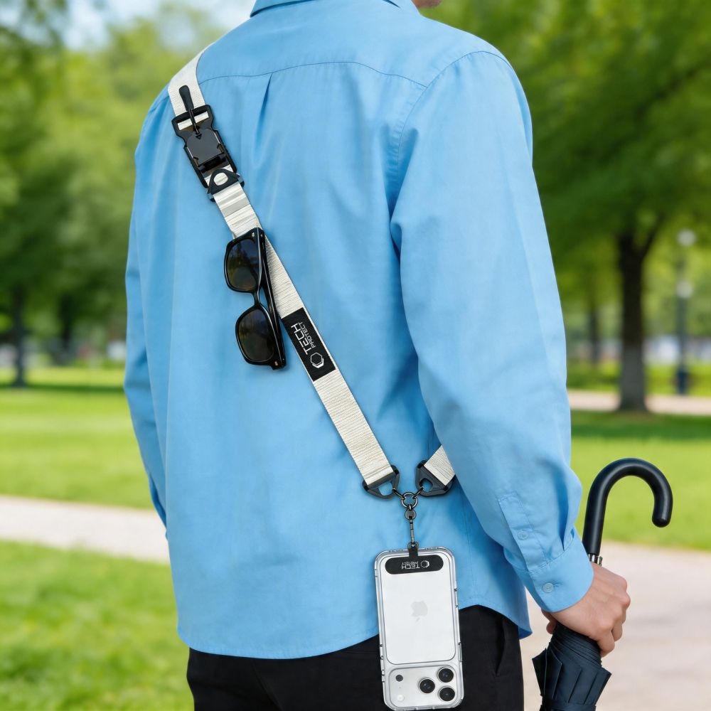 Tech-Protect C9S Rope Crossbody popruh na telefón - pieskovo béžový