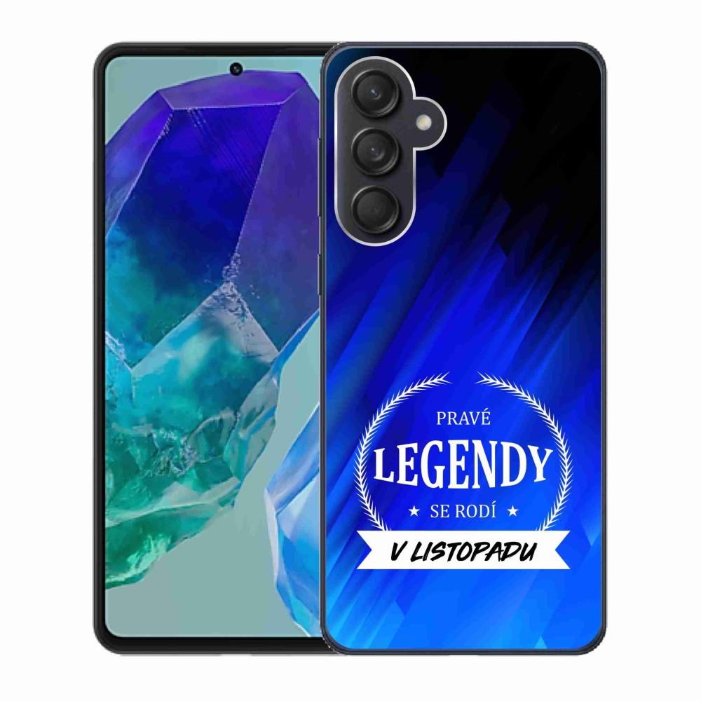 Gélový kryt mmCase na Samsung Galaxy M55 5G - legendy v novembri modrej pozadí