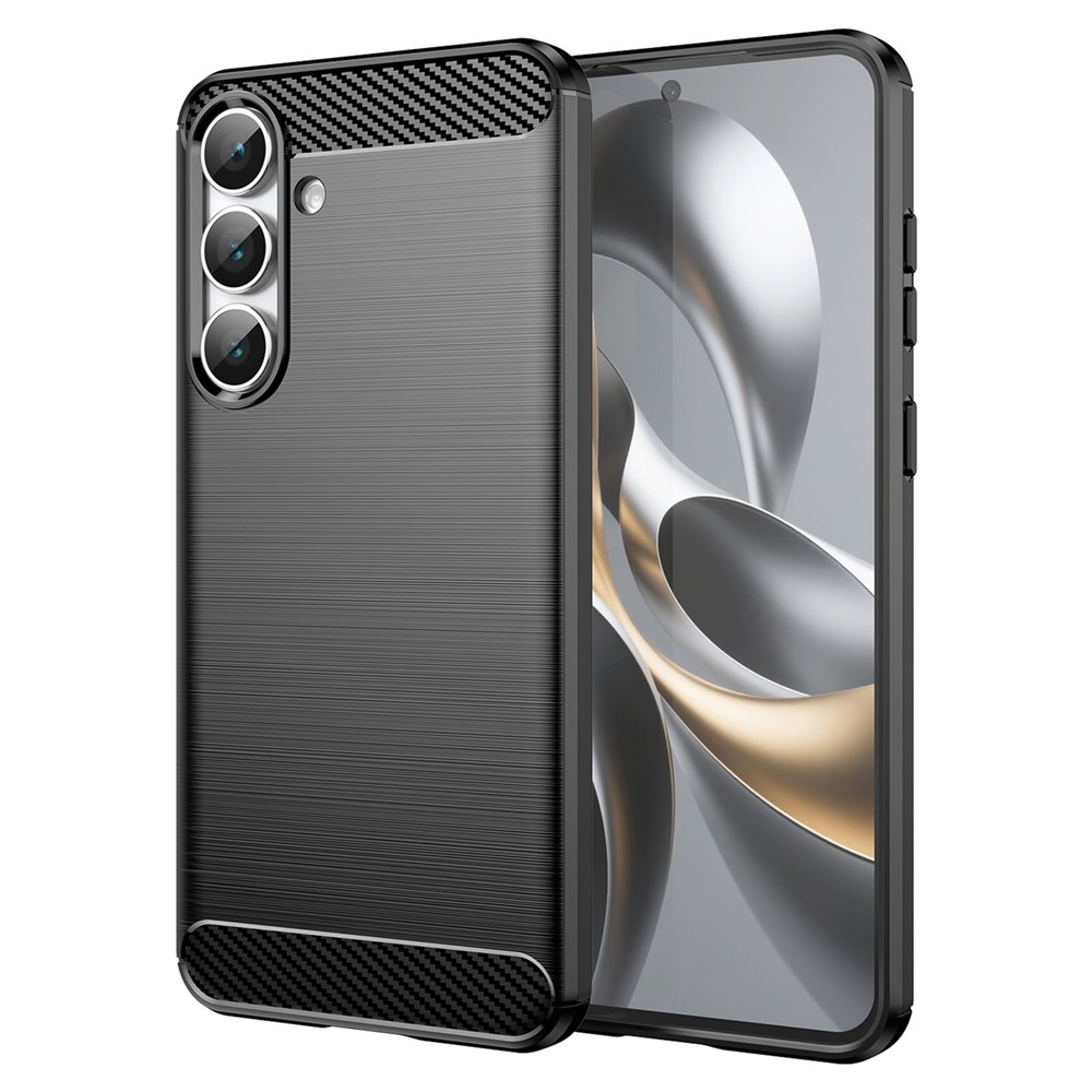 Carbon odolný gélový obal na Samsung Galaxy S25 FE - čierny