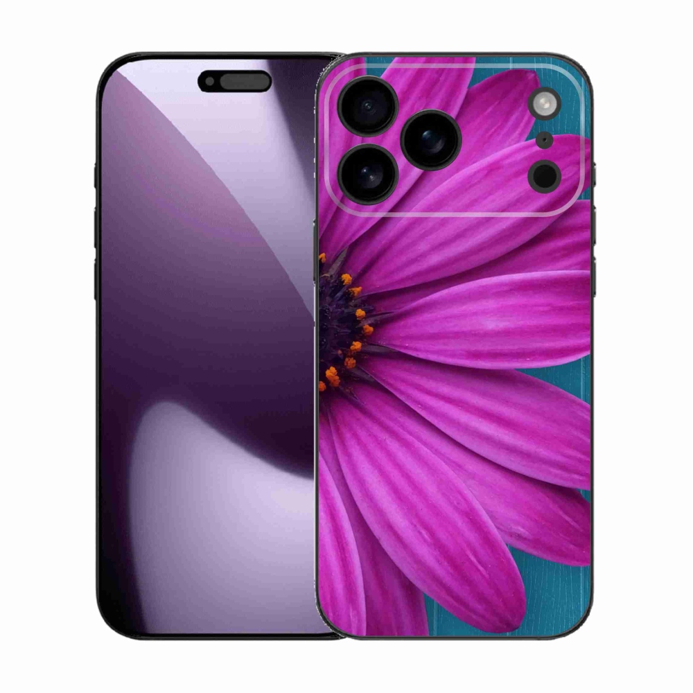 Gélový kryt mmCase na iPhone 17 Pro Max - fialová margaréta