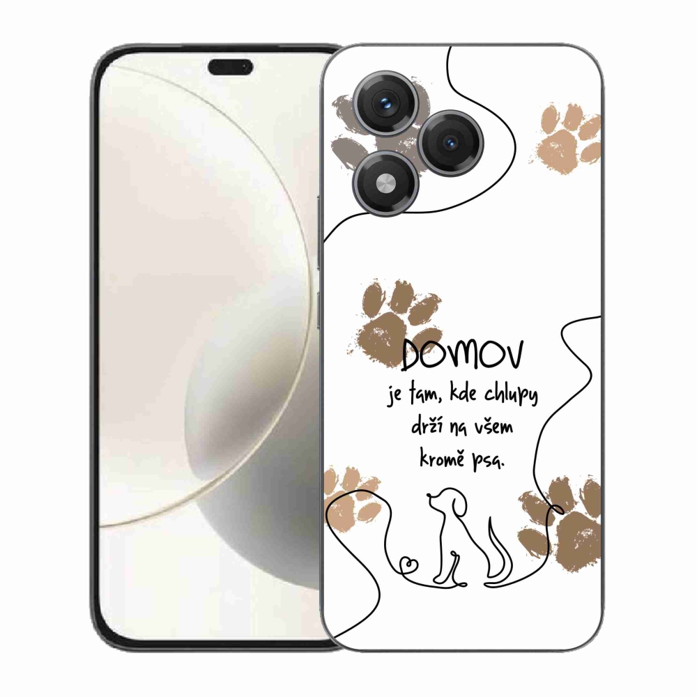 Gélový kryt mmCase na Honor 400 Lite - psí motív biele pozadie