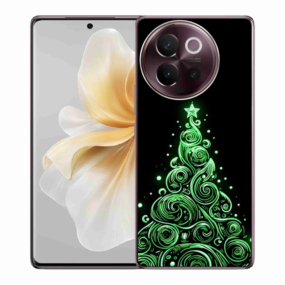Gélový kryt mmCase na Vivo V40 Lite 5G - neónový vianočný stromček 3