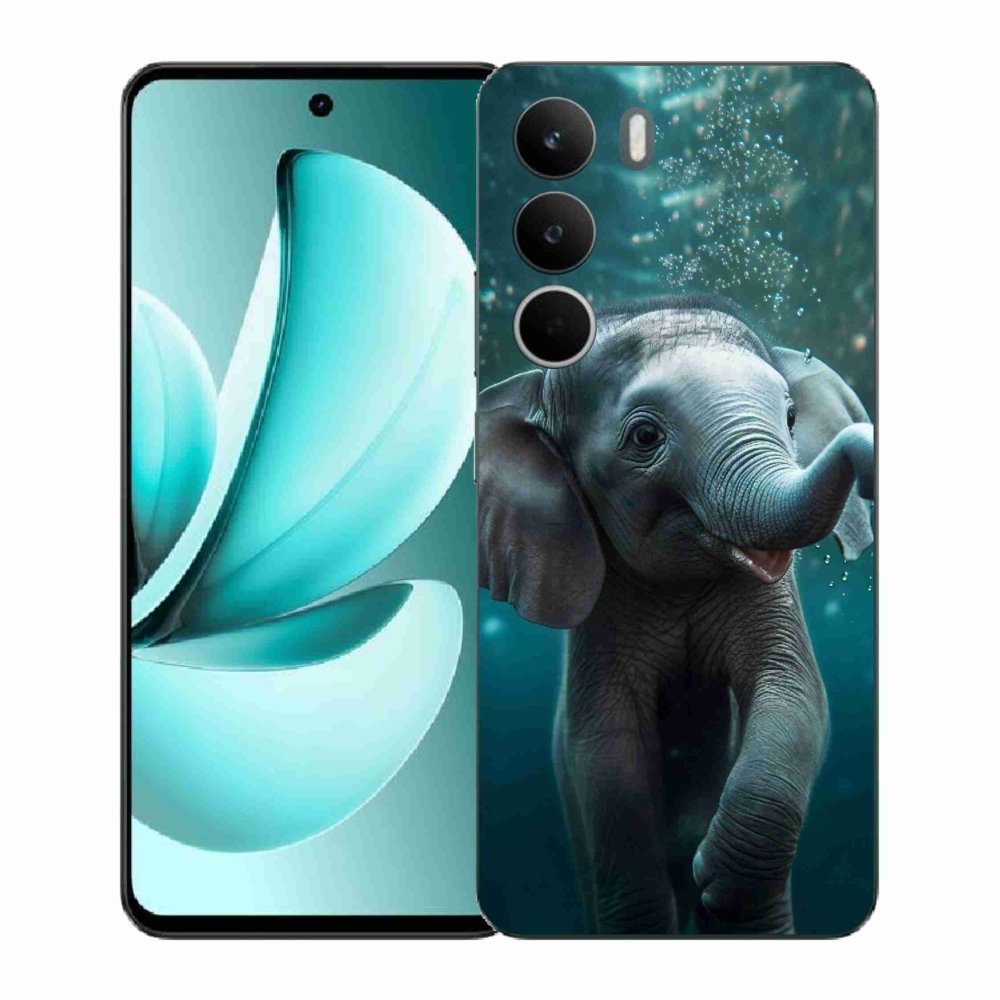 Gélový kryt mmCase na Realme C71 - sloník pod vodou