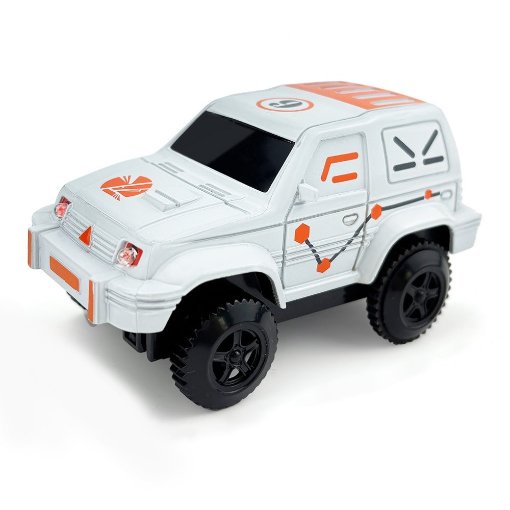 Svietiace terénne Jeep – biely