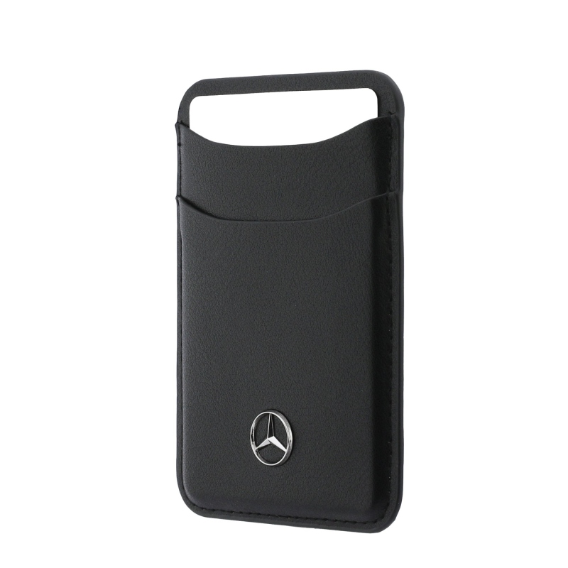 Mercedes PU kožené puzdro na karty MagSafe Wallet Black