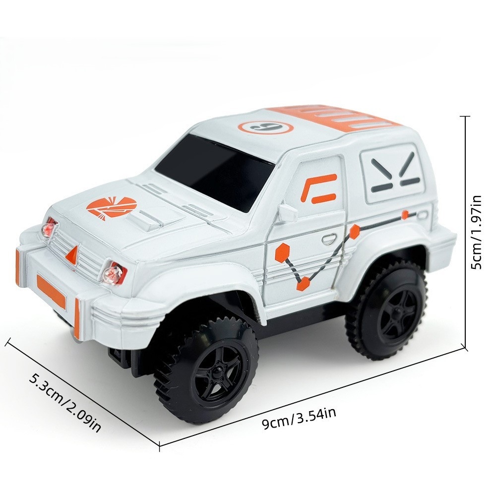 Svietiace terénne Jeep – biely