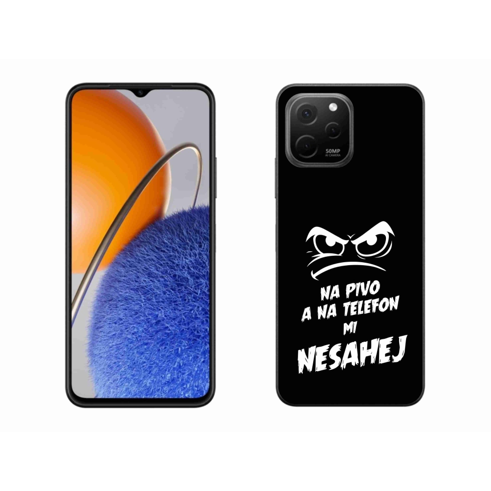 Gélový kryt mmCase na Huawei Nova Y61 - pivný motív 2 čierne pozadie