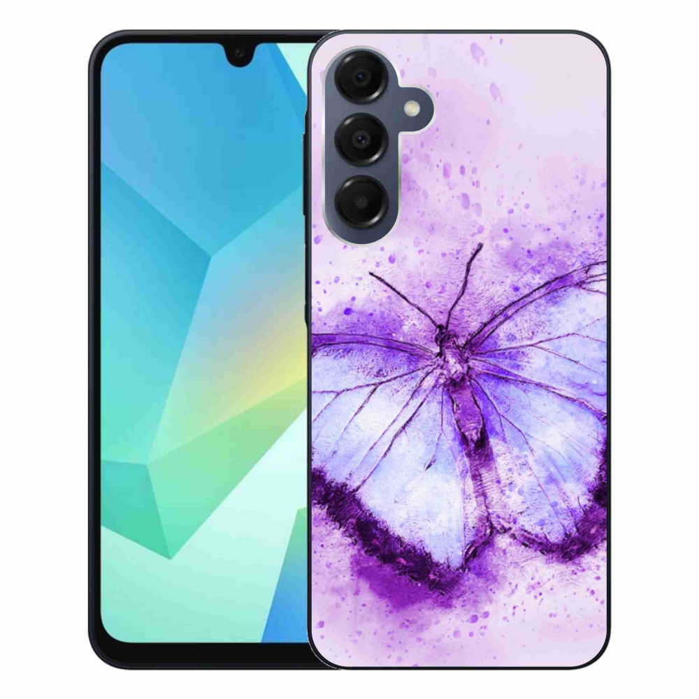 Gélový kryt mmCase na Samsung Galaxy A16 4G/5G - fialový motýľ