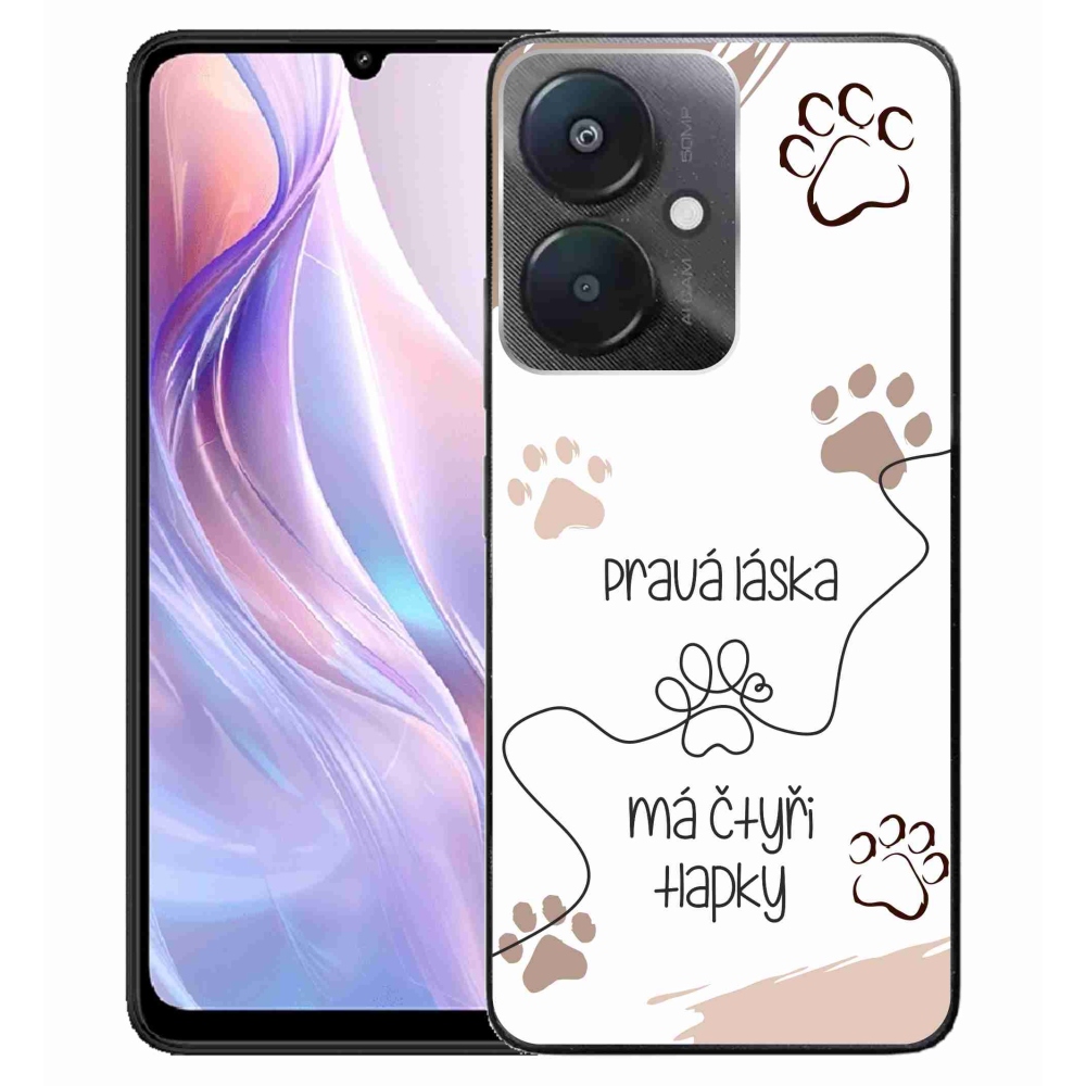Gélový kryt mmCase na Xiaomi Redmi 13C 5G - psí motív 1 biele pozadie