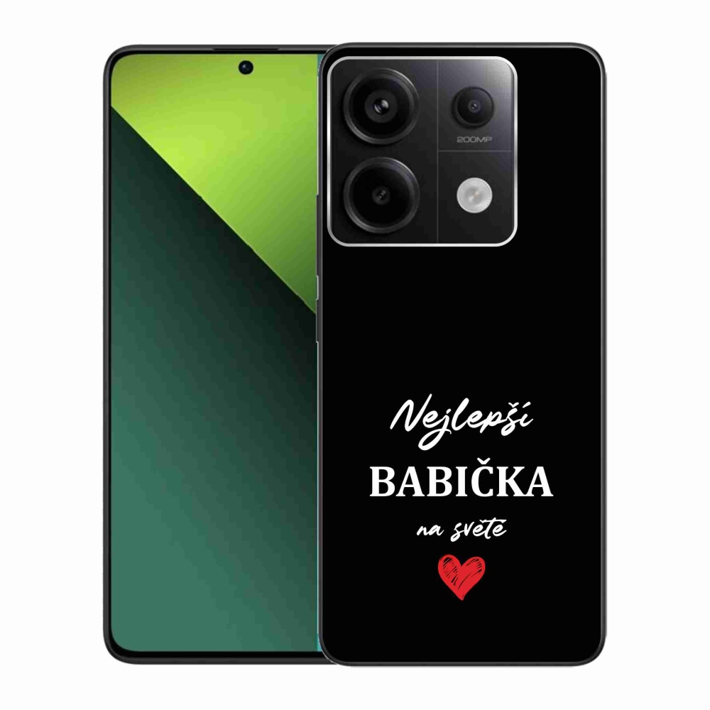 Gélový kryt mmCase na Xiaomi Redmi Note 13 Pro 5G/Poco X6 5G - najlepšia babička 1 čierne pozadie