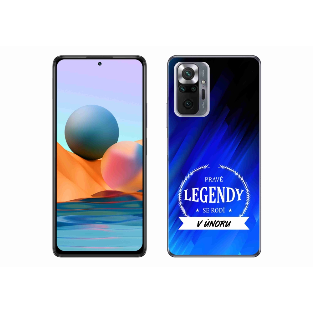 Gélový kryt mmCase na Xiaomi Redmi Note 10 Pro - legendy vo februári modré pozadie