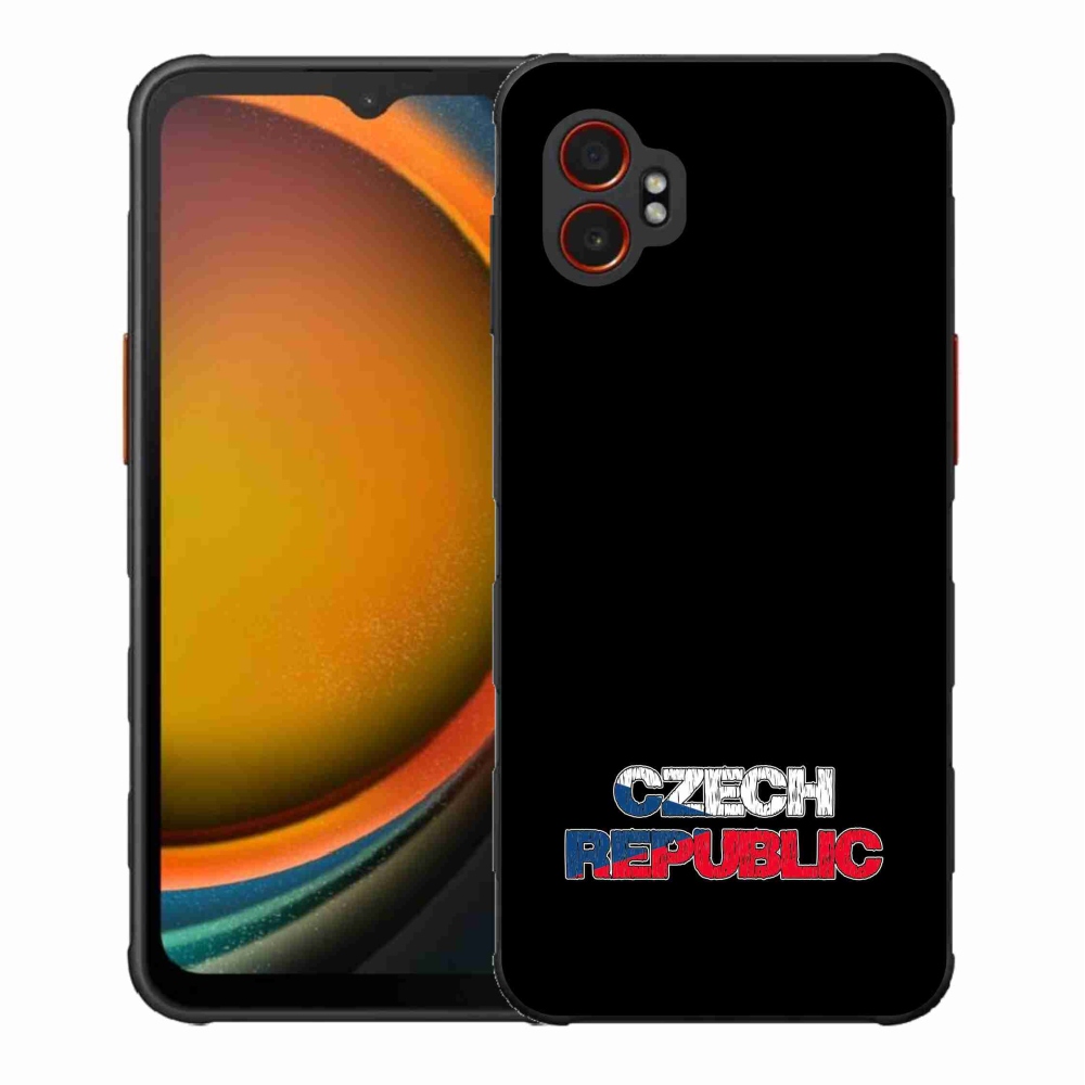 Gélový kryt mmCase na Samsung Galaxy Xcover 7 Pro - Czech Republic čierne pozadie