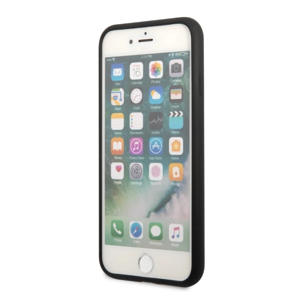 Karl Lagerfeld Liquid Silicone Ikonik NFT kryt iPhone 7/8/SE (2020/2022) čierny