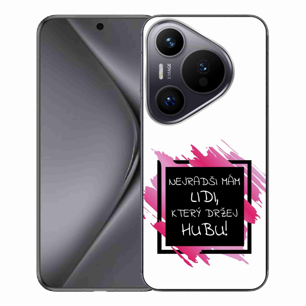 Gélový kryt mmCase na Huawei Pura 70 Pro - vtipný text 7 čiernobiele pozadie