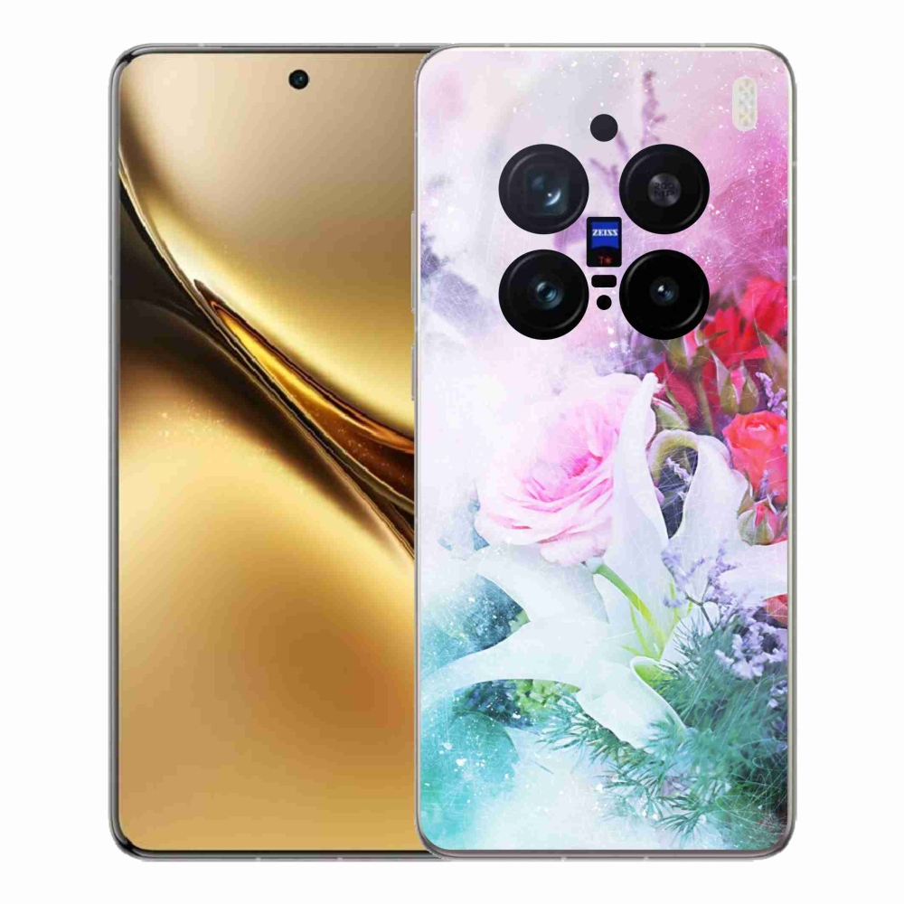 Gélový kryt mmCase na Vivo X200 Pro 5G - kvety 4