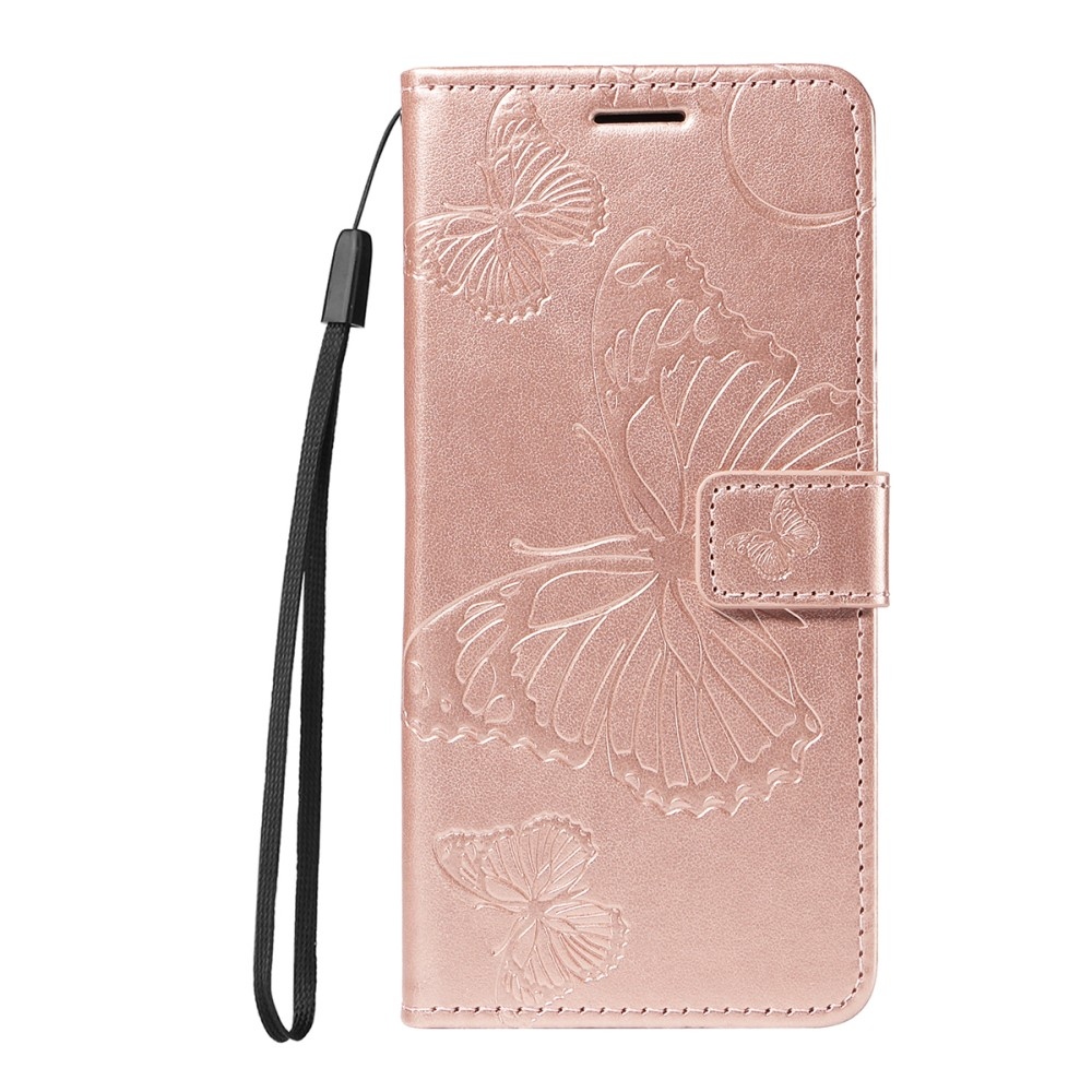 Big Butterfly knižkové puzdro na Xiaomi Redmi A5 (171.7x77.8x8.3mm) - ružovozlaté
