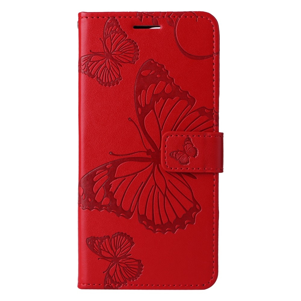 Big Butterfly knižkové púzdro na Xiaomi Redmi Note 13 - červené