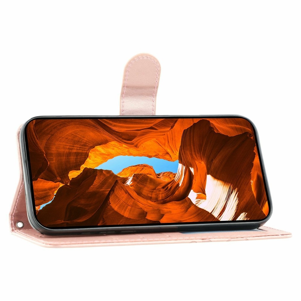 Roses knižkové púzdro na Xiaomi Redmi 15 5G - ružovozlaté