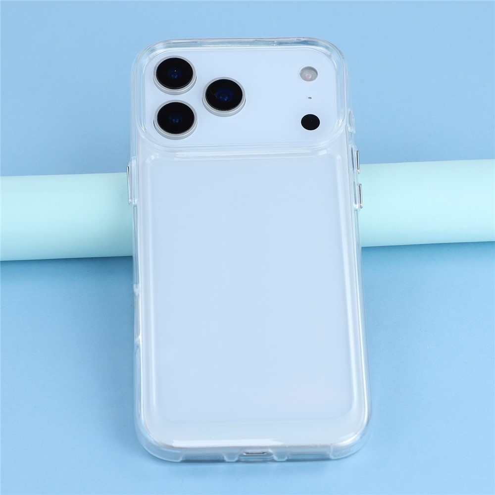 Gélový obal s pevným chrbtom na iPhone 17 Pro Max - priehľadný