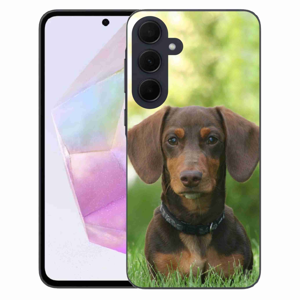 Gélový obal mmCase na Samsung Galaxy A35 5G - hnedý jazvečík