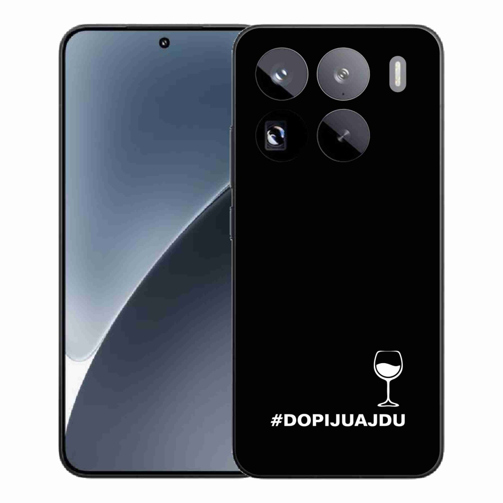 Gélový kryt mmCase na Xiaomi 15 Pro - vínny motív čierne pozadie