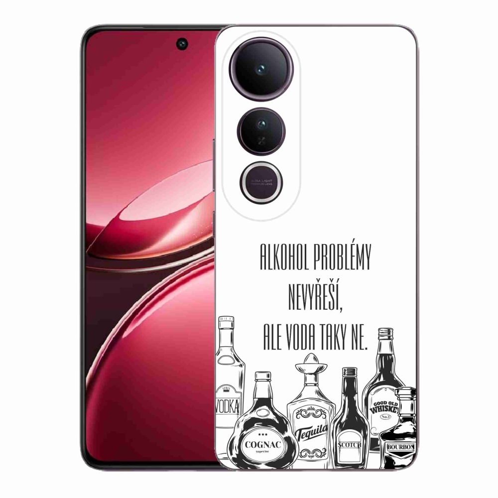 Gélový kryt mmCase na Vivo V50 Lite 4G/5G - vtipný text biele pozadie