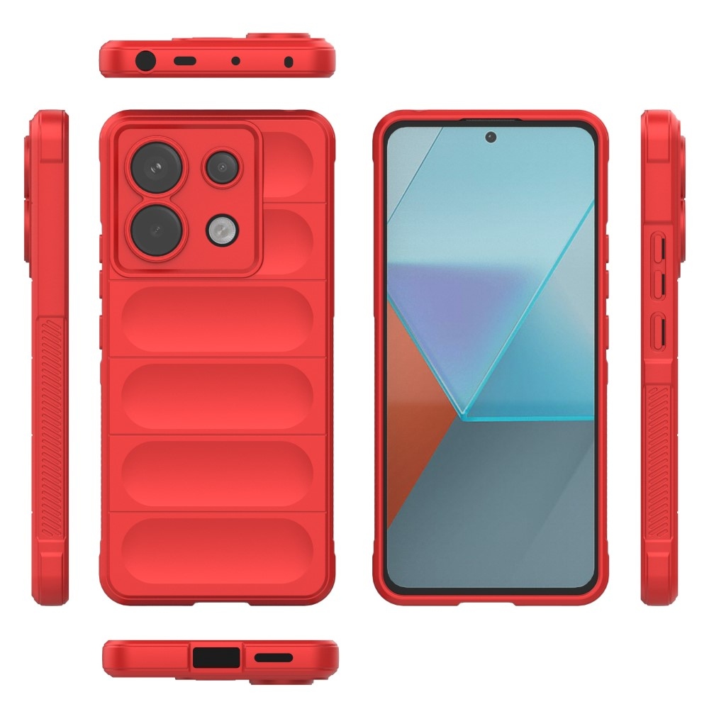 Rugg odolný gélový obal na Xiaomi Redmi Note 13 Pro 5G/Poco X6 5G - červený