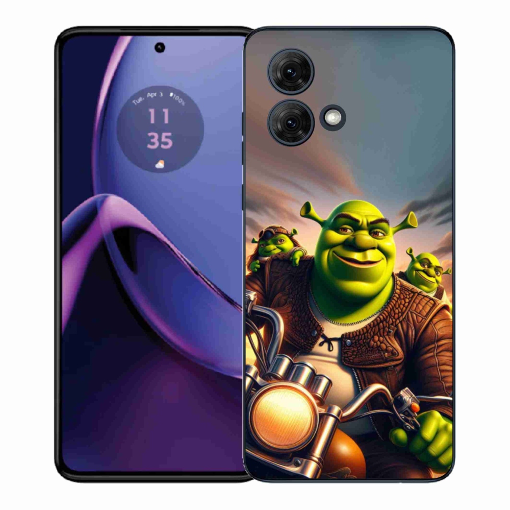 Gélový kryt mmCase na Motorola Moto G84 5G - shrek na motorke