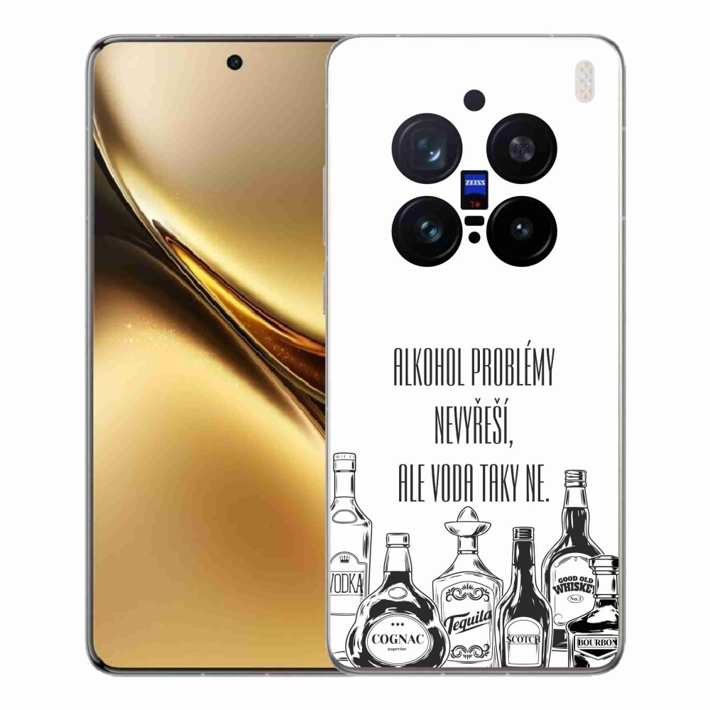 Gélový kryt mmCase na Vivo X200 Pro 5G - vtipný text biele pozadie