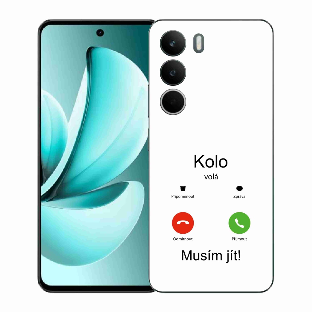 Gélový kryt mmCase na Realme C71 - koleso volá biele pozadie