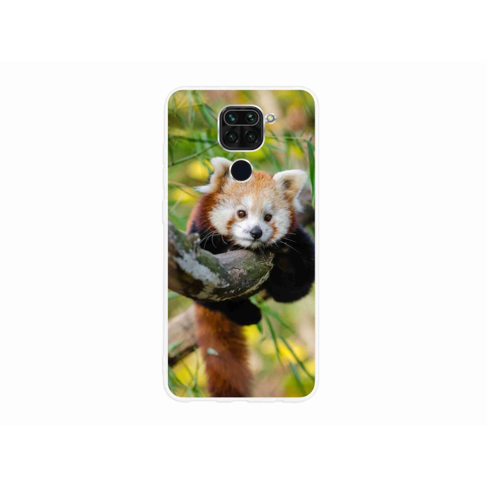 Gélový kryt mmCase na Xiaomi Redmi Note 9 - panda červená