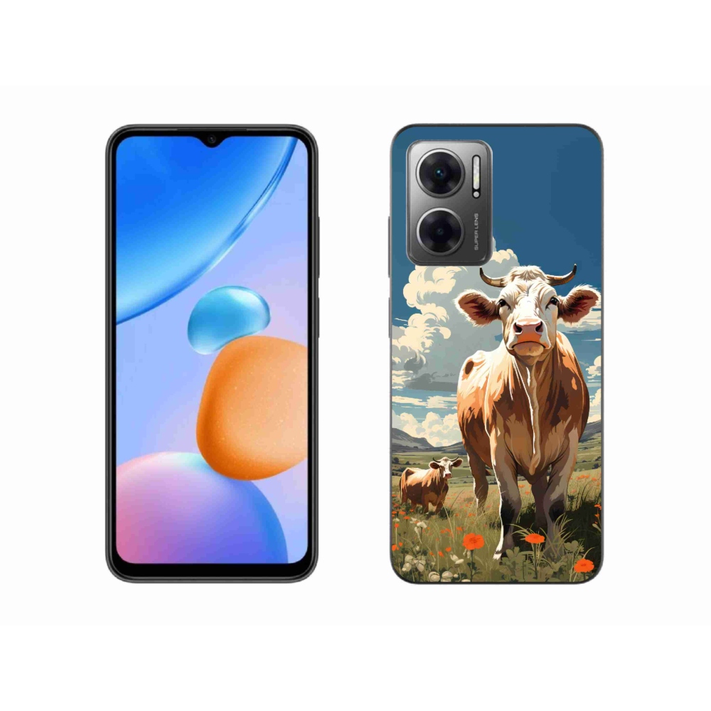 Gélový kryt mmCase na Xiaomi Redmi 10 5G - kravy na lúke