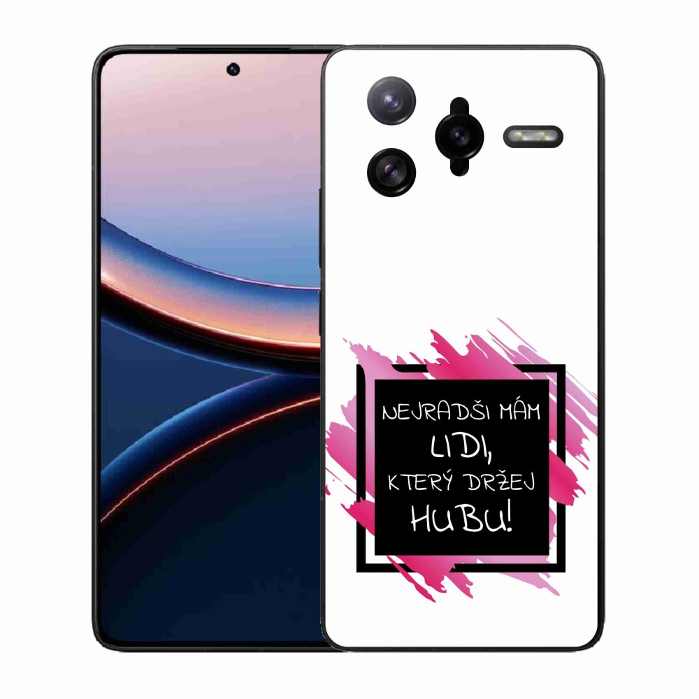 Gélový kryt mmCase na Xiaomi Poco F7 Ultra - vtipný text 7 čiernobiele pozadie