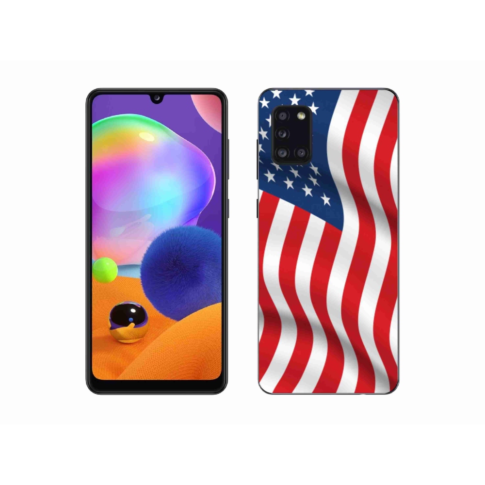 Gélový kryt mmCase na mobil Samsung Galaxy A31 - USA vlajka