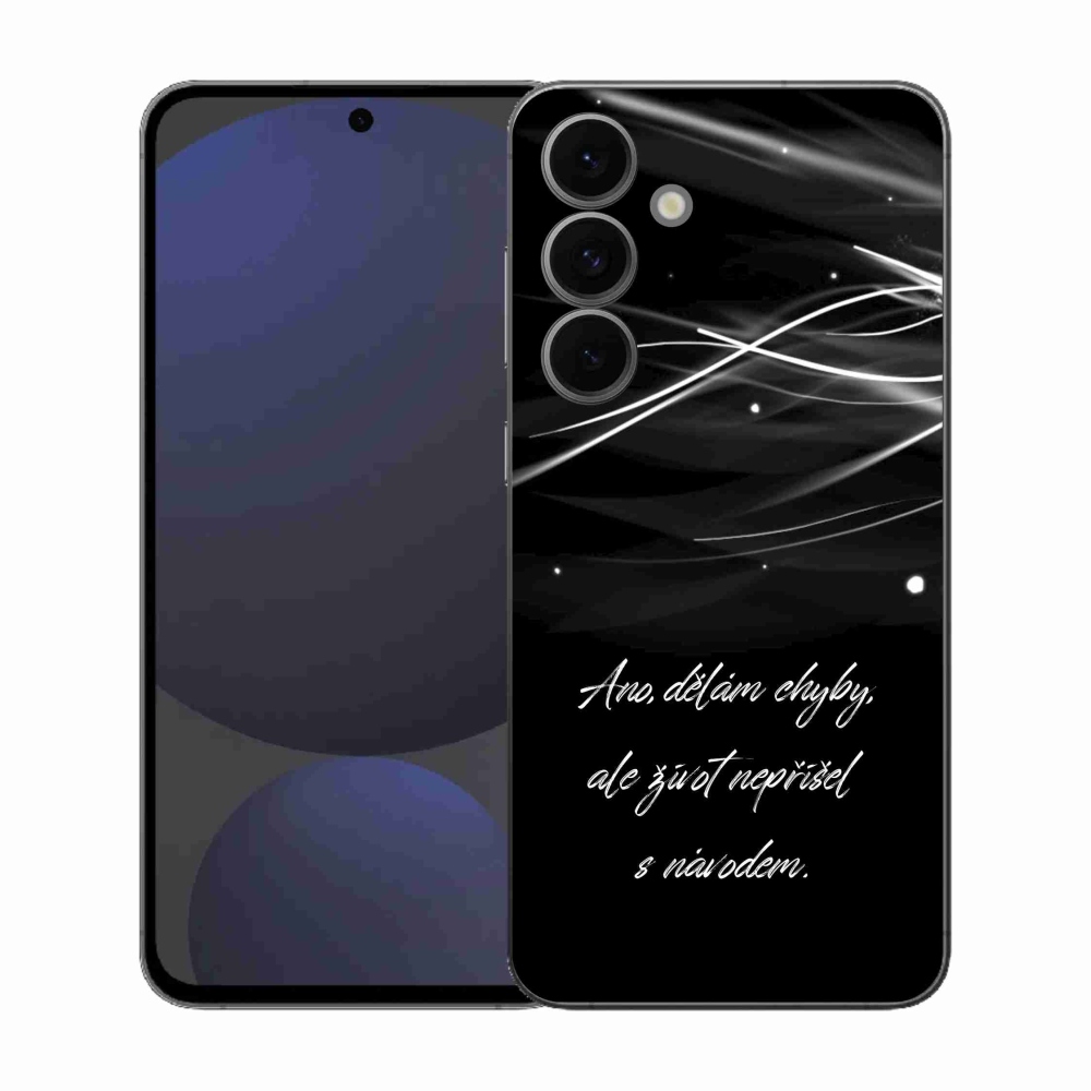 Gélový kryt mmCase na Samsung Galaxy S25 FE - citát čierne pozadie