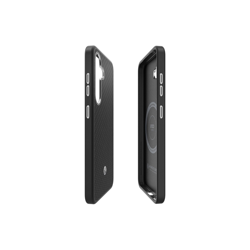 GP-FPS931PGA Samsung by Spigen Enzo Aramid Magnetický Kryt pre Galaxy S25 Black Silver