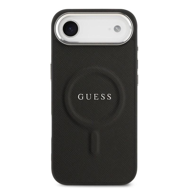 Guess PU Saffiano MagSafe zadný kryt pre iPhone Air Black