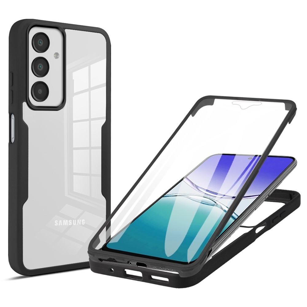 Acryl gélový obal s rámčekom pre ochranou displeja na Samsung Galaxy A16 4G/5G/A17 5G - čierny