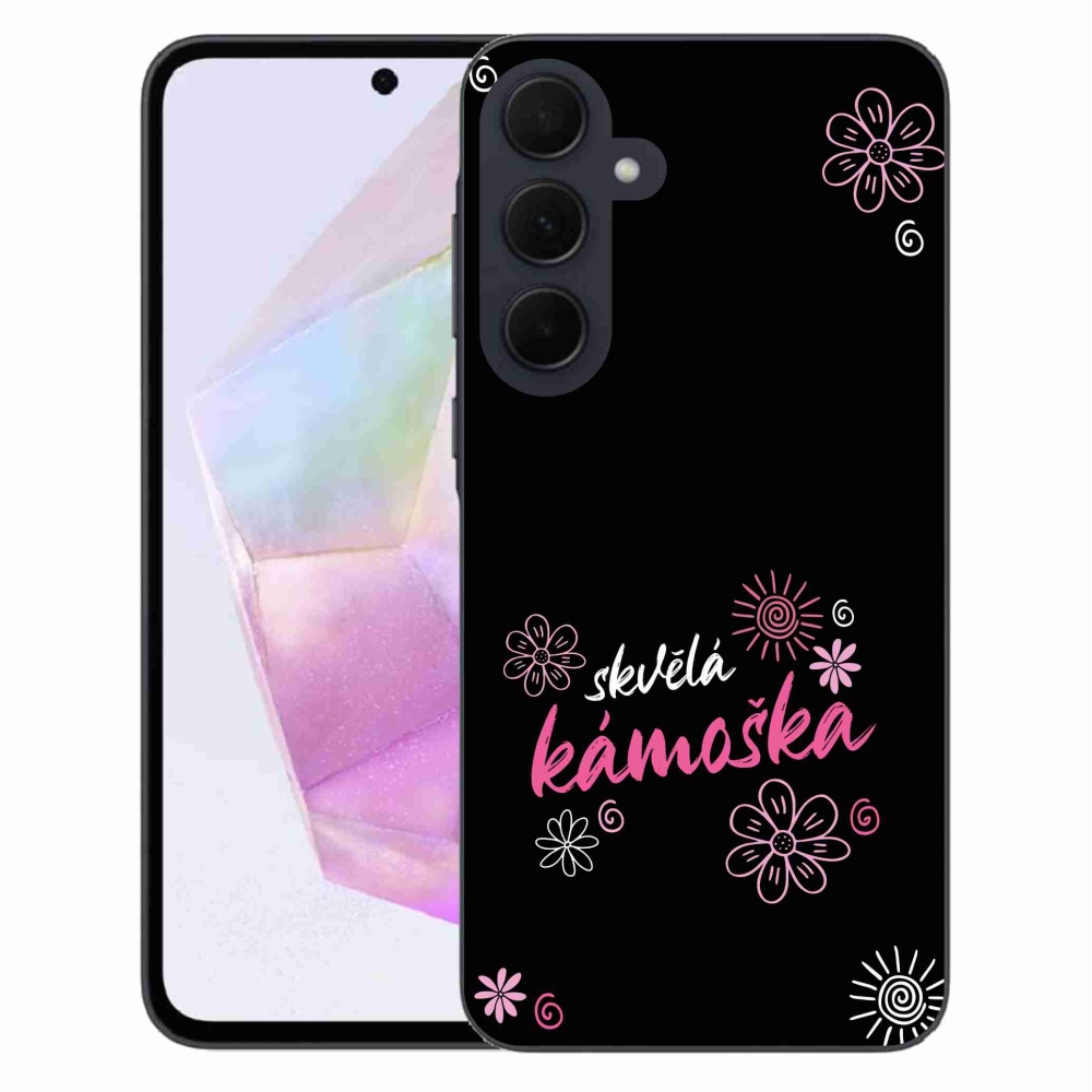 Gélový kryt mmCase na Samsung Galaxy A35 5G - skvelá kamoška čierne pozadie
