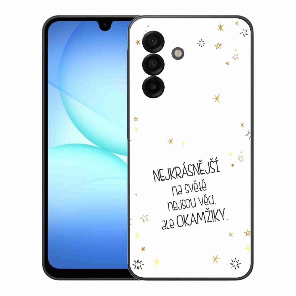 Gélový kryt mmCase na Samsung Galaxy A17 4G/5G - citát 4 biele pozadie