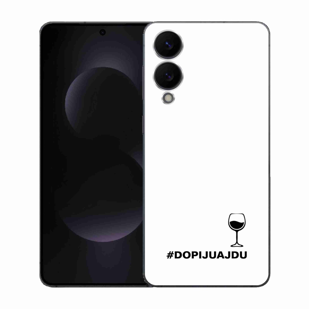 Gélový kryt mmCase na Samsung Galaxy S25 Edge - vínny motív biele pozadie