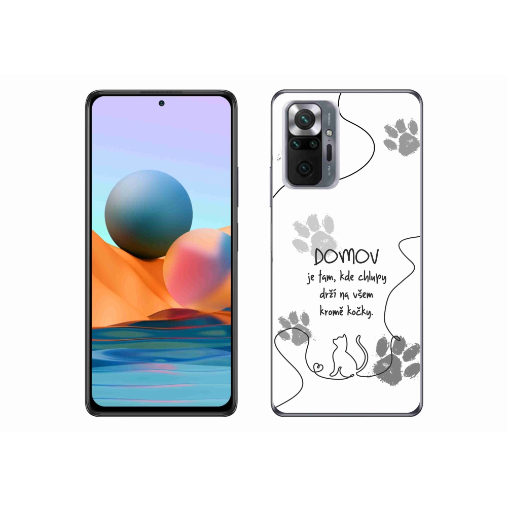 Gélový kryt mmCase na Xiaomi Redmi Note 10 Pro - mačacie motív biele pozadie