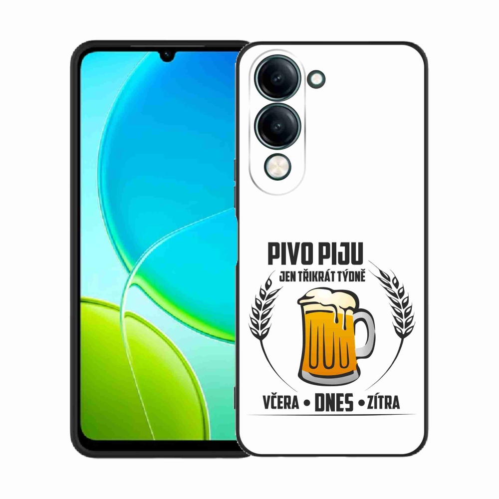 Gélový kryt mmCase na Vivo Y29s 5G - pivný motív biele pozadie