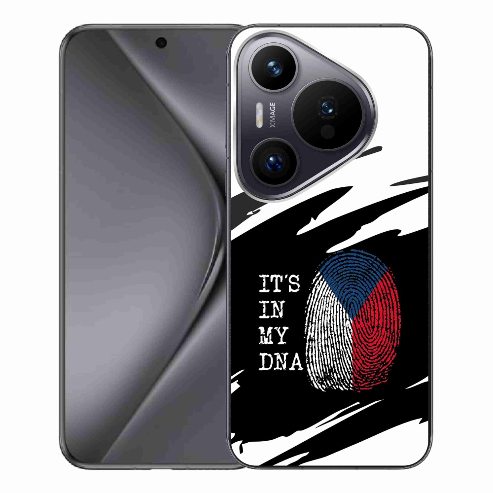 Gélový kryt mmCase na Huawei Pura 70 Pro - vlajka odtlačok prsta čiernobiele pozadie
