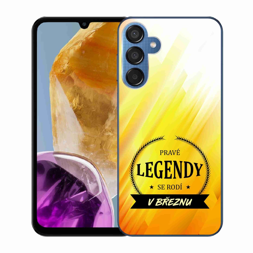 Gélový kryt mmCase na Samsung Galaxy M15 5G - legendy v marci žlté pozadie