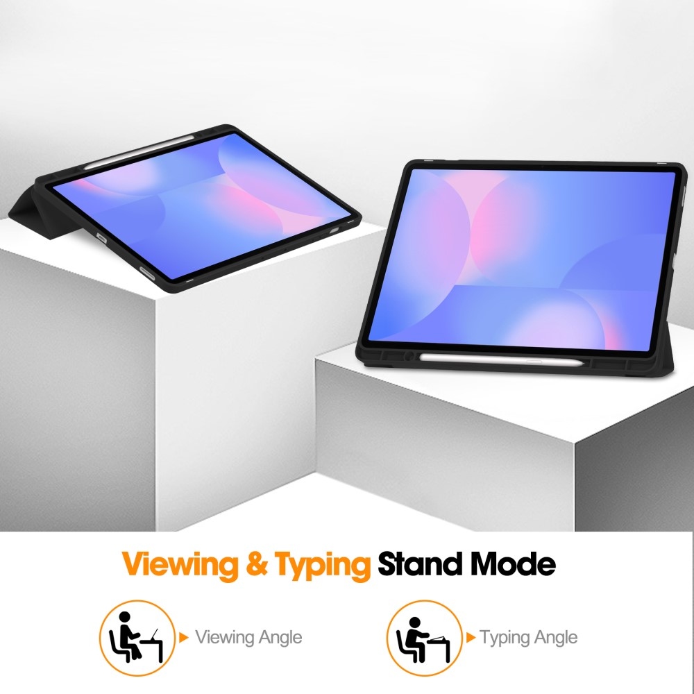 Cases chytré zatváracie púzdro na Samsung Galaxy Tab S10 FE+ - čierne