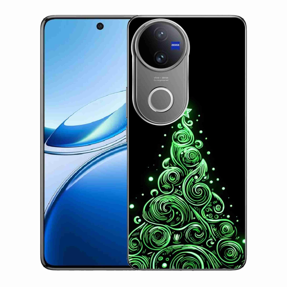 Gélový kryt mmCase na Vivo V50 5G - neónový vianočný stromček 3